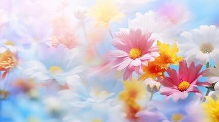 Fototapeta na wymiar Spring Pastel Blooms