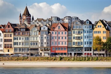 Fototapeta na wymiar Coastal city in Germany. Generative AI