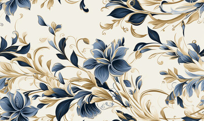seamless floral background, seamless, floral, vector, AI Generated