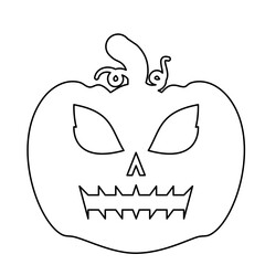 Pumpkins Halloween Faces Outline