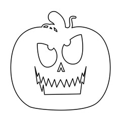 Pumpkins Halloween Faces Outline