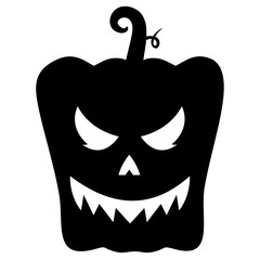 Pumpkins Silhouettes Halloween Faces