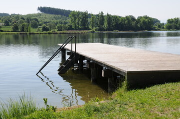 Fototapeta premium steg see teich