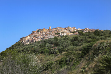 Fototapeta na wymiar Landscape, village of Nicotrera, Campania Italy
