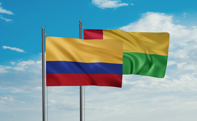 Guinea-Bissau and Colombia flag