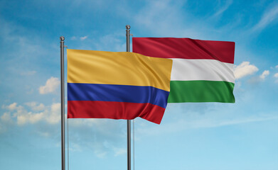Hungary and Colombia flag