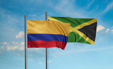 Jamaica and Colombia flag