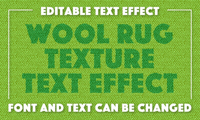 wool rug texture text effect