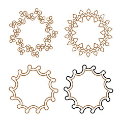 Ancient Greek round frames set of antique borders from Greece