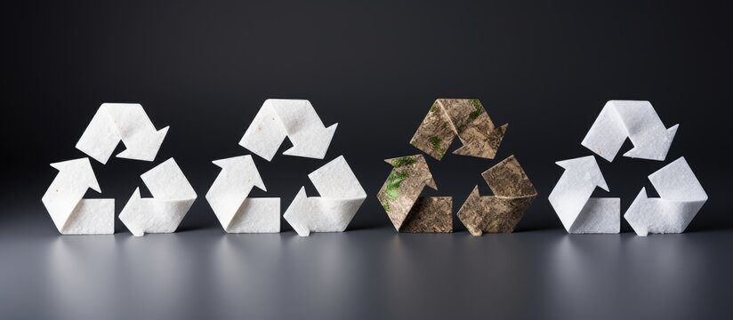 Recycle symbol PS 06 polystyrene ecological emblem for environmental protection