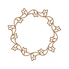 Ancient Greek round frame of antique border from Greece