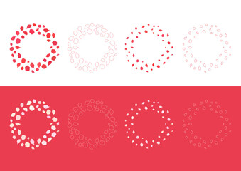 華やかなバラの囲み枠・フキダシ