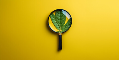 magnifying glass on green background, Magnifying glass in a minimalist style hd wallpaper