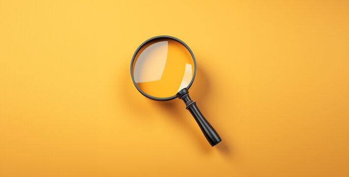 magnifying glass on white, Magnifying glass in a minimalist style hd wallpaper