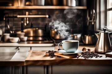 cup of coffee on the table 4k HD quality photo. 