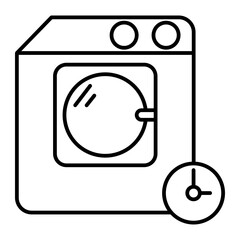 The laundry icon is an icon that represents the activity of washing clothes. Usually this icon consists of a clear and easily recognizable image of a washing machine or a pile of clothes.