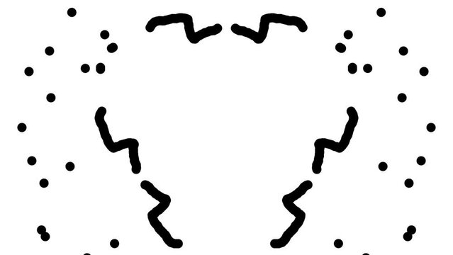 Symmetrical elements or brackets change. Between them there is space to insert a logo, words or something else.