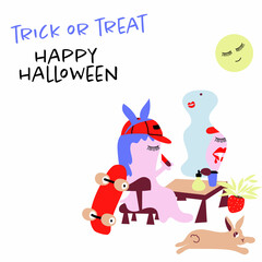 Halloween card cute