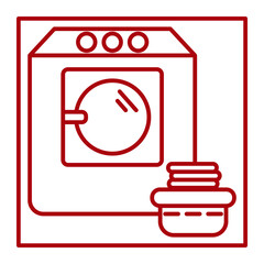 The laundry icon is an icon that represents the activity of washing clothes. Usually this icon consists of a clear and easily recognizable image of a washing machine or a pile of clothes.