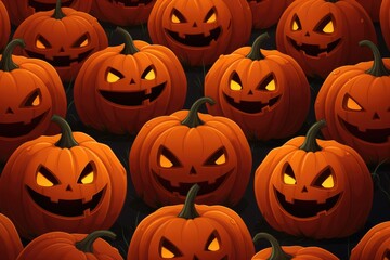 Cartoon drawing funny pumpkin jack head. Halloween holiday orange and black.