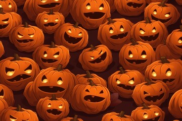 Cartoon drawing funny pumpkin jack head. Halloween holiday orange and black.