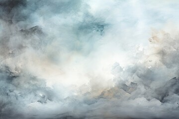 Obraz premium Grey Dreamy Watercolor Wash Background Texture Evokes Serenity with Soft, Ethereal Blends of Pastels and Subtle Transitions