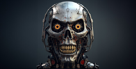 cyborg robot cyborg soldier, scary robot head hd wallpaper