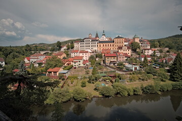 Fototapeta na wymiar View of Loket in Czech Republic