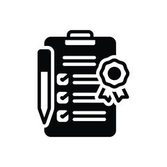 Black solid icon for compliance 