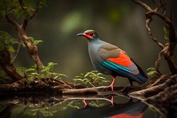 cockoo bird on a forest