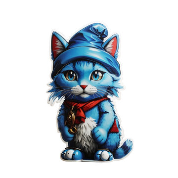 blue smurf cat