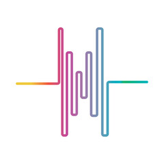 sound wave abstract logo template design with a creative and modern concept. logo for business, music, tunes.