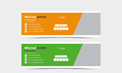 Modern minimalist email signature template