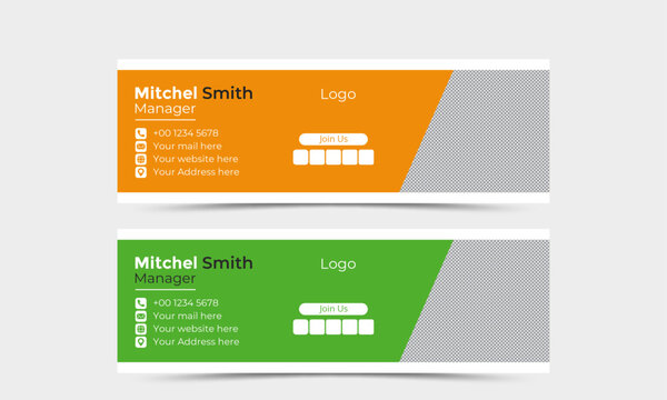 Modern minimalist email signature template