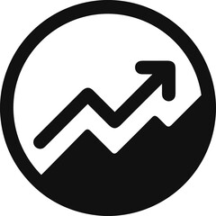 Business chart icon symbol image vector. Illustration of the diagram graphic statistics design image