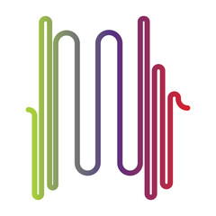 sound wave abstract logo template design with a creative and modern concept. logo for business, music, tunes.