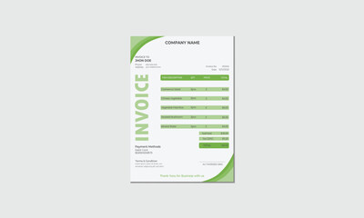 Invoice minimal design template
