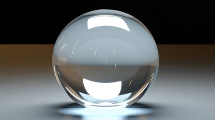 Round glass shader, medium shot, on a solid background