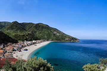 Fototapeta na wymiar Italian seascape, Chianalea of ​​Sicily