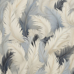 feathers seamless background, white and blue color, feather, design 