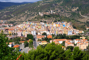 Fototapeta na wymiar town landscape on Sardinia island San Teodoro Italy