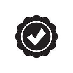 Checkmark icon vector in white background