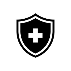 Shield with cross icon