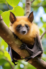 Spectacled flying fox in the wild