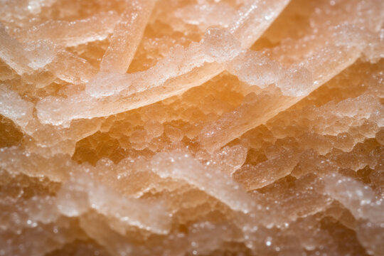 Glistening Polyacrylamide Crystals Reflecting Prismatic Light in a Mesmerizing Background: A Scientific Exploration of Translucent, Water-Absorbent Polymer with a Stunning Molecular Structure.