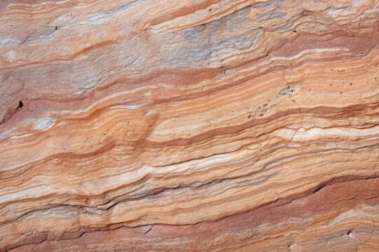 Sandstone's Intricate Textures and Earthy Tones Revealed in a Close-Up: A Macro Photo Unveiling the Natural Beauty and Geological History of this Porous Sedimentary Rock.