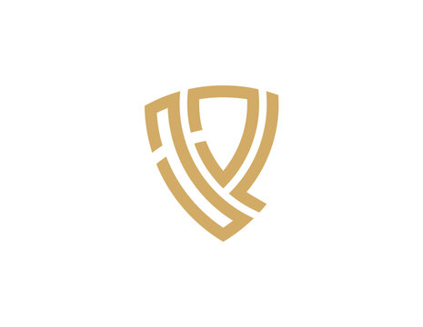 JJL creative letter shield logo design vector icon illustration