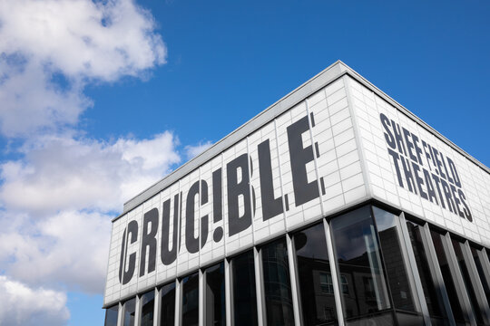 Sheffield, United Kingdom - September 21, 2023: The Crucible Theatre in Sheffield. Sheffield Theatres. World Snooker Championship venue since 1977.
