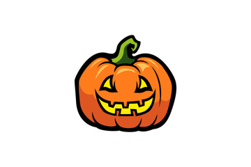 Halloween Pumpkin Smile Vector Design