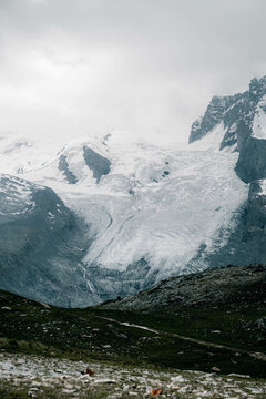 Gornergletscher mit Monte Rosa Massiv